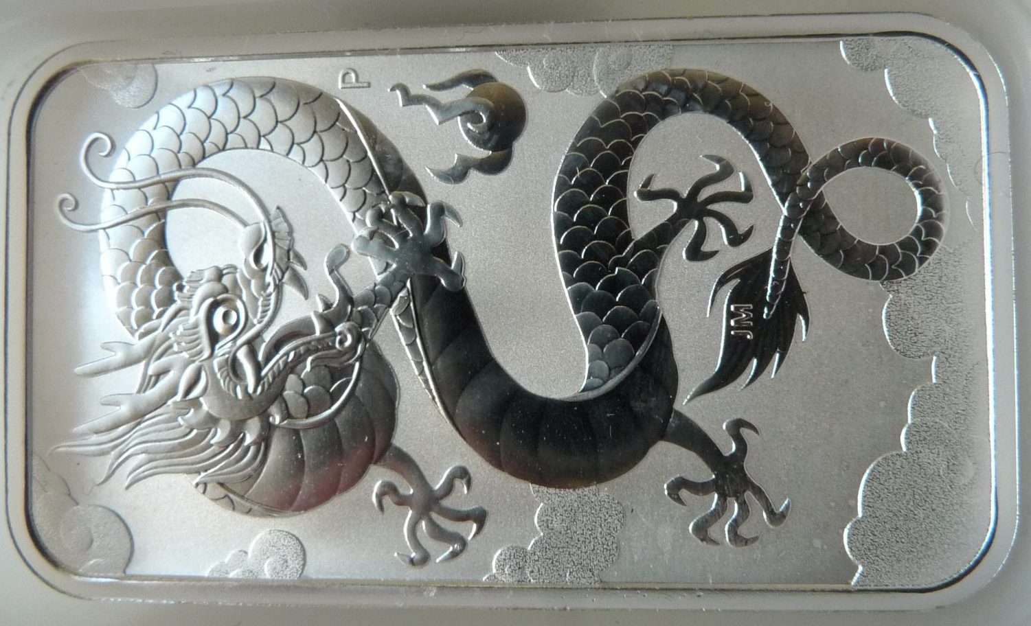 1 troy ounce pure silver dragon investment bar