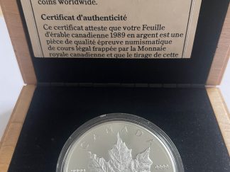 Canadian Silver Maple leaf limited issue anniversary edition